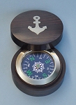 Round Inlaid Compass Open